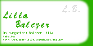 lilla balczer business card